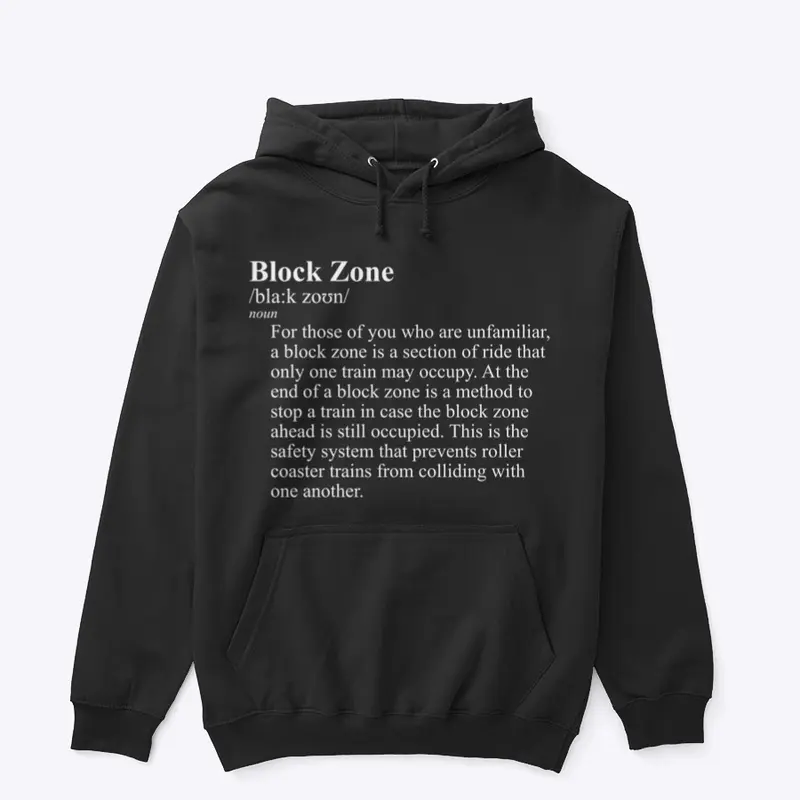 Block Zone Definition Hoodie (White Txt)